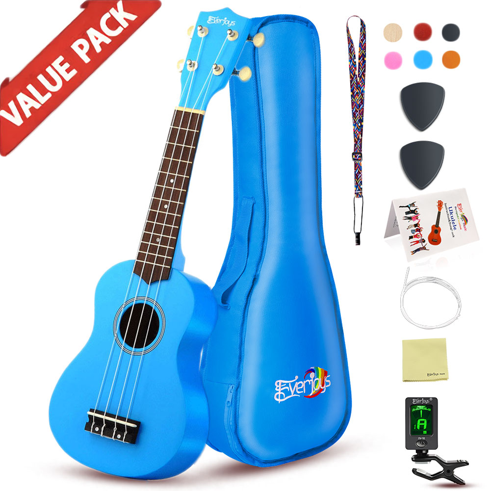 Soprano Ukulele Beginner Pack-21 Inch w/ Gig Bag Songbook Digital Tuner